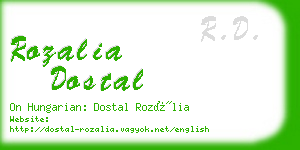 rozalia dostal business card